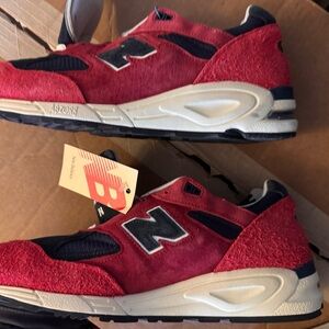 New Balance Red and Black Sneakers